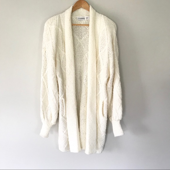 Vintage Sweaters - Vintage Oversized Balloon Sleeve Cardigan Sweater